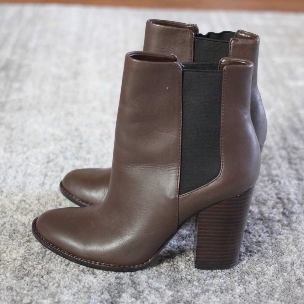 BR Leather Melia Brown/Black 6.5 Booties